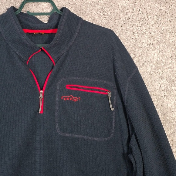 Orvis Troutbum Men Waffle Knit Pullover Size XXL Outdoor Fishing Rugged Layer - Picture 3 of 12